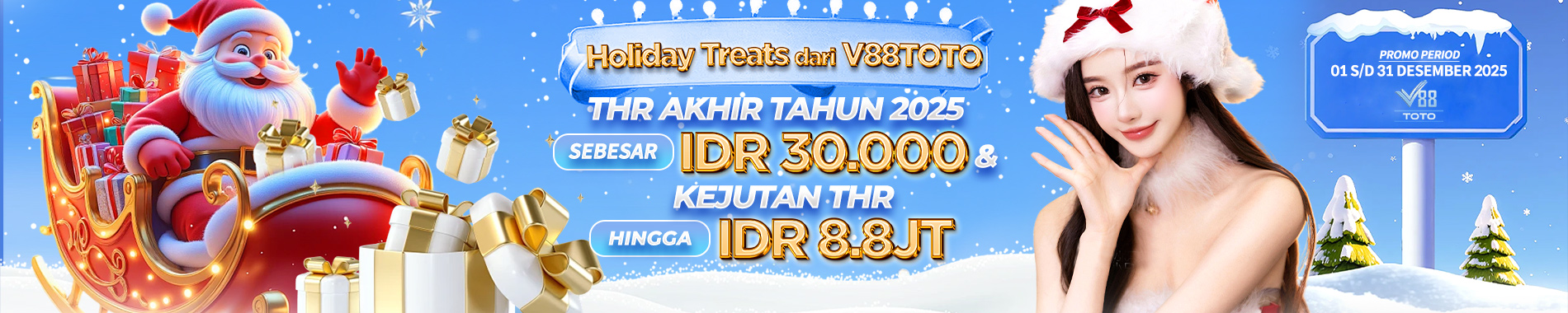 V88TOTO Promo THR Akhir Tahun 2025 Sebesar IDR 30.000  & Kejutan THR Hingga IDR 8.8JT